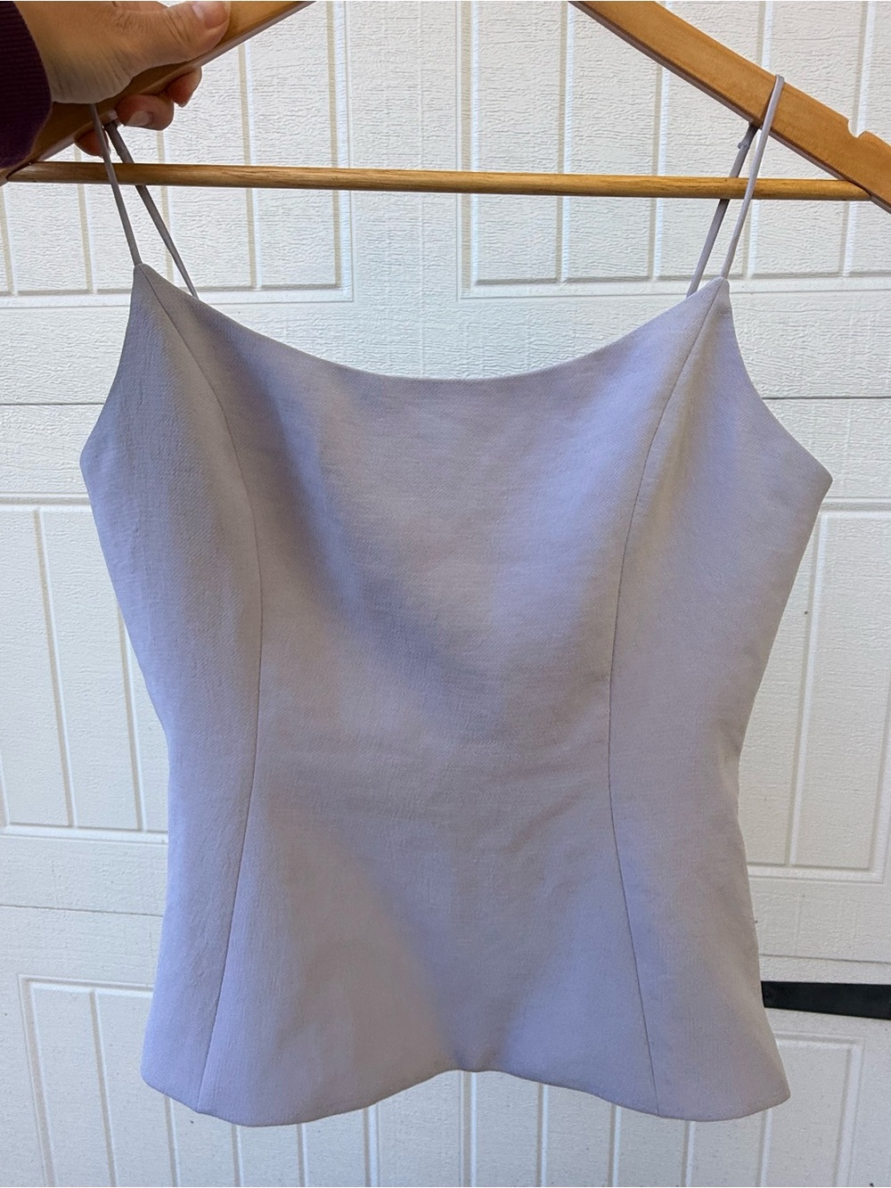Aritzia Crepete peplum top / lilac small